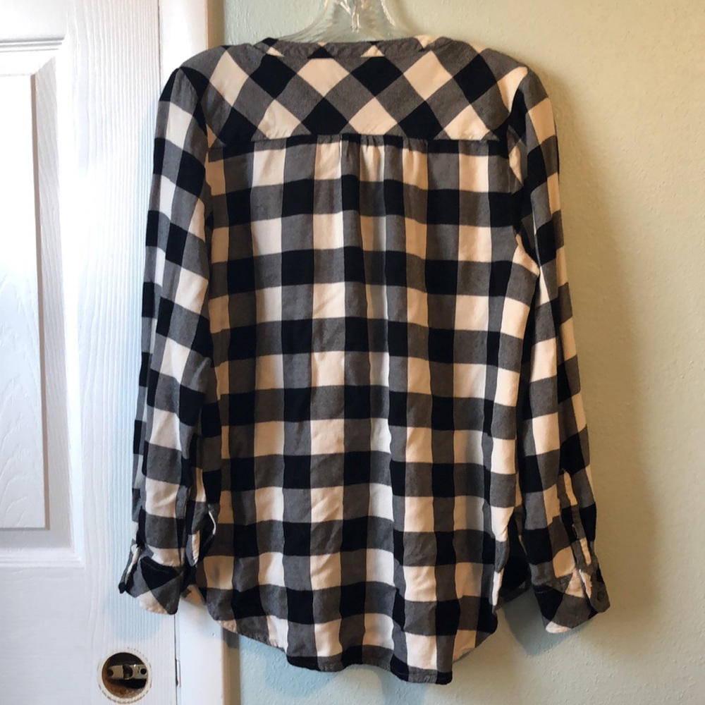 Flannel half-button top - Picture 3 of 3